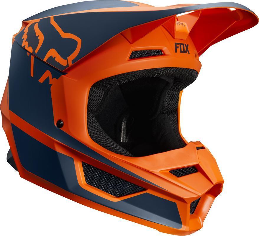 Fox Casco Moto Niño V1 Przm Naranjo Fox.