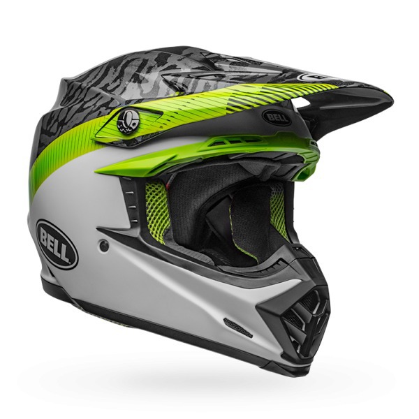 Cascos MX/Enduro BELL Casco Bell Moto-9 Mips Chief M/G Black/White/Green